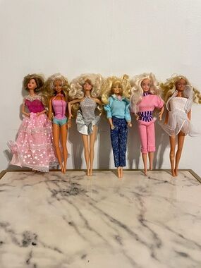 Vintage Lot of 6 Mattel Barbie’s 1996